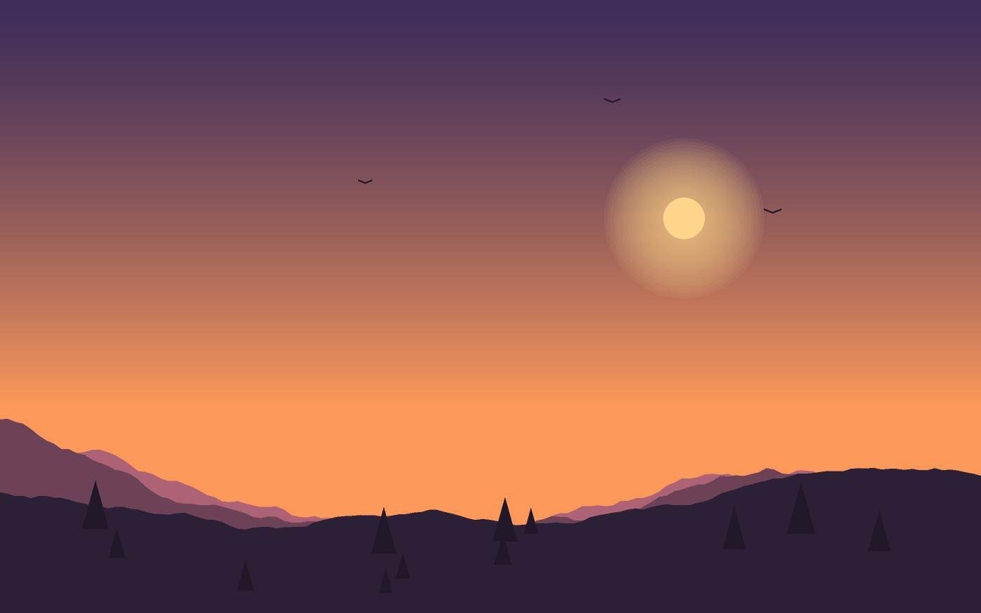Illustrazione di un paesaggio