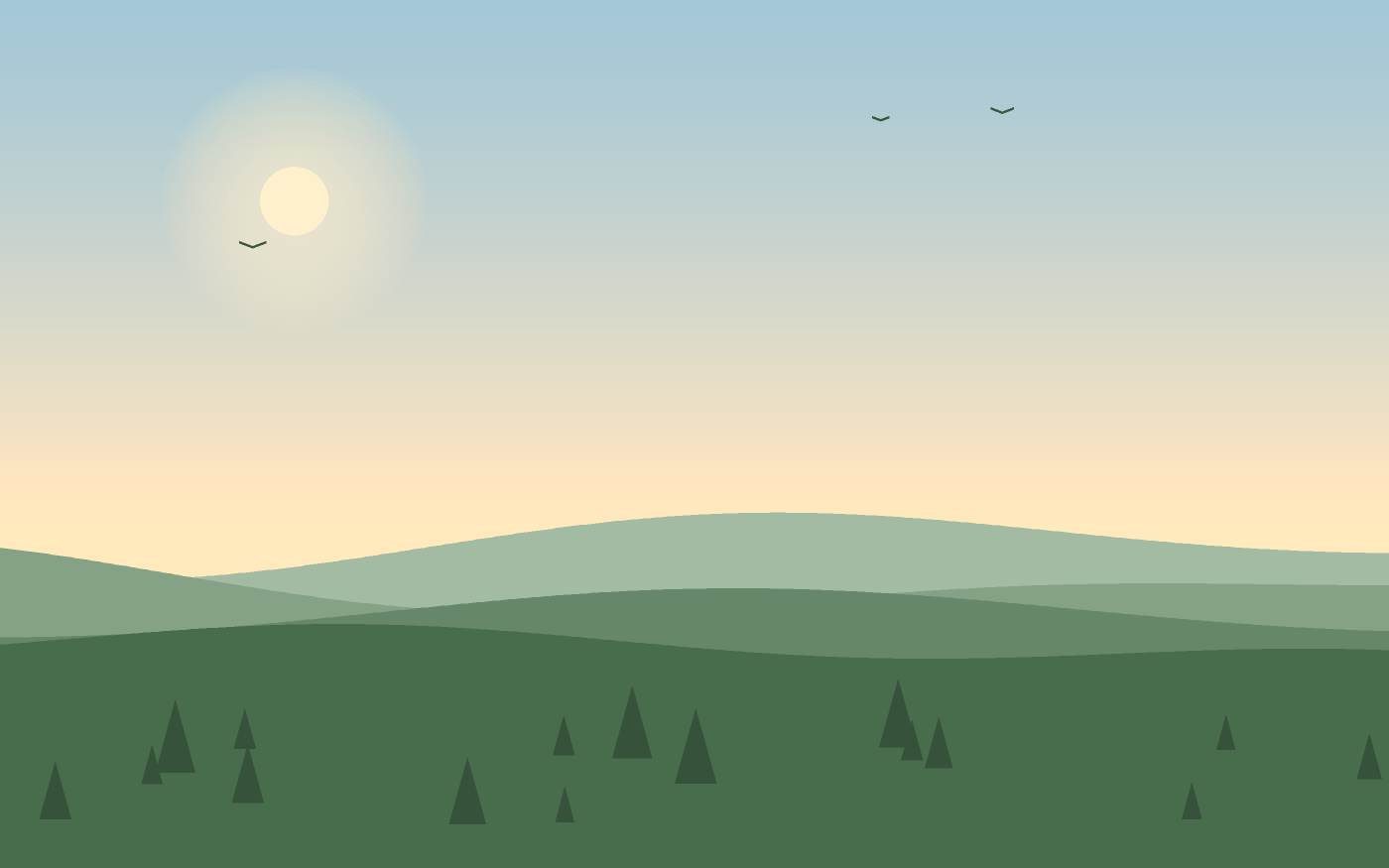Illustrazione di un paesaggio